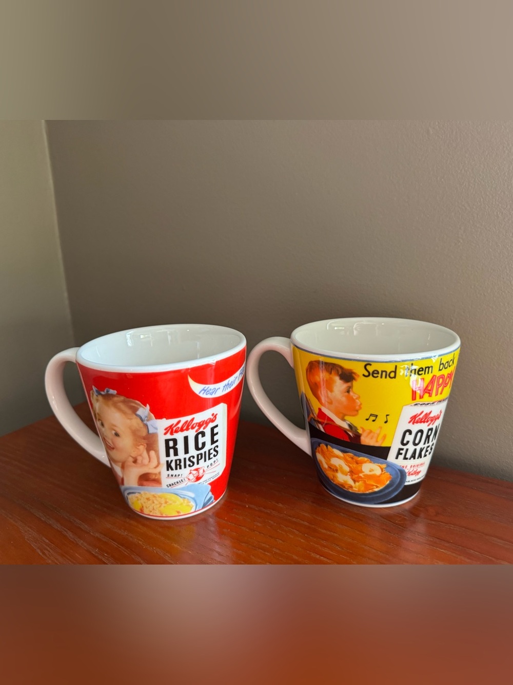 Vintage Kelloggs 2005 Retro Advertisement Coffee Ceramic Mugs 2